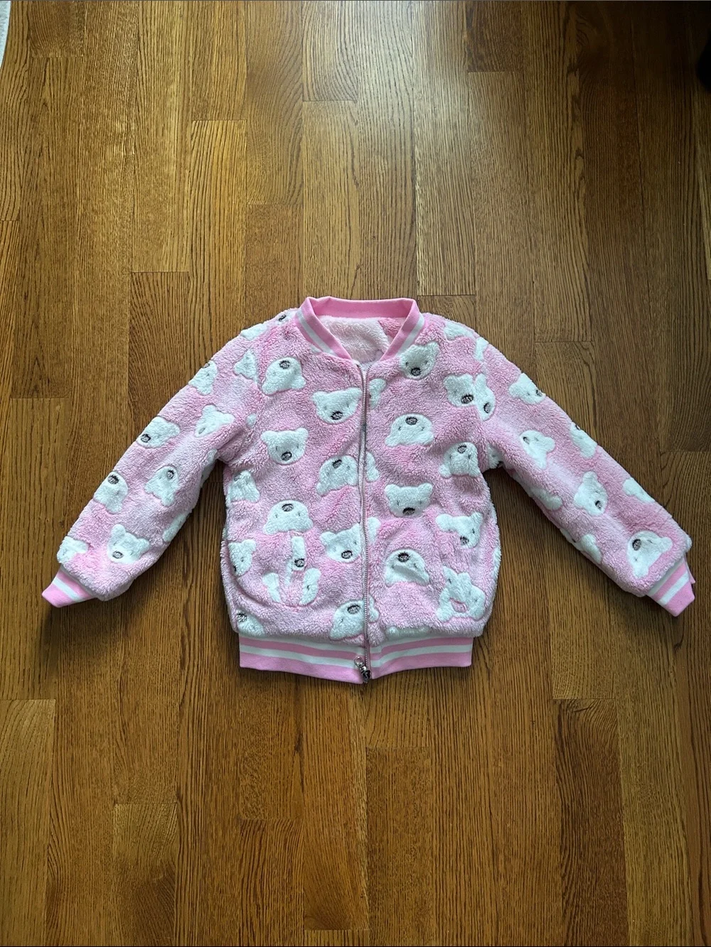Lola and the Boys Fuzzy Reversible Bomber